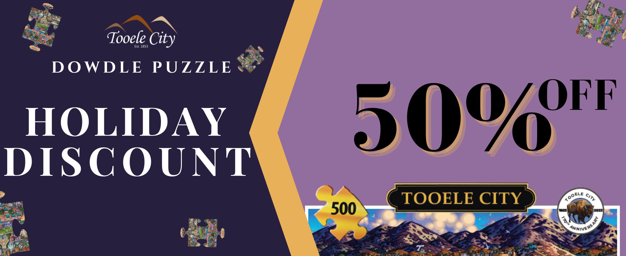 Puruple Dowdle Puzzle Holiday Discount